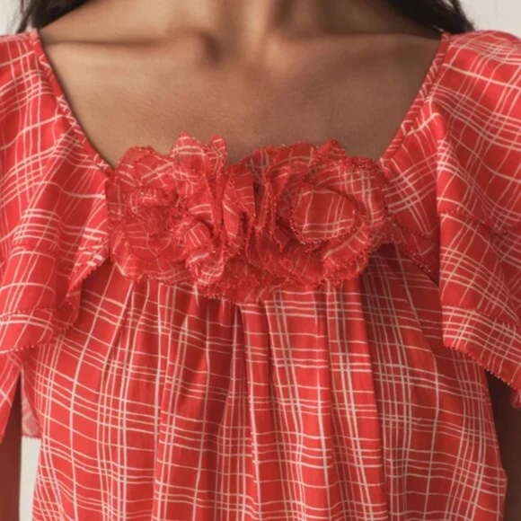 Doen Analicia Sylvie Plaid top size L - Picture 2 of 14